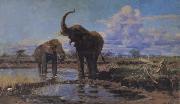 unknow artist Elephant oil on canvas